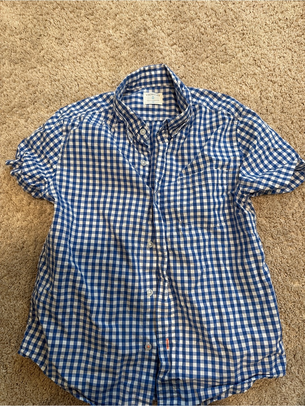 Boys Crewcuts Gingham short sleeve shirt